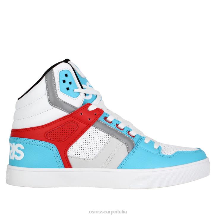 Osiris unisex clone Z8JT24 scarpa bianco/rosso/ciano