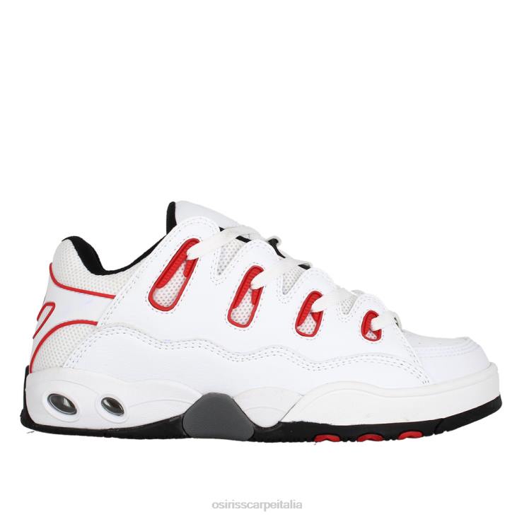 Osiris unisex d3 eg Z8JT6 scarpa bianco/rosso/nero