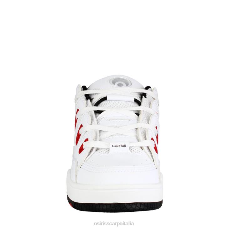 Osiris unisex d3 eg Z8JT6 scarpa bianco/rosso/nero